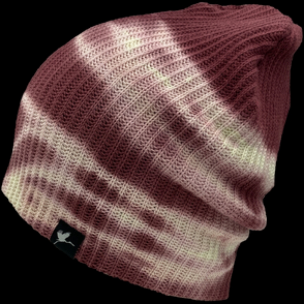 Hats For Healing Organic Cotton Purple And White Tie-Dye Beanie